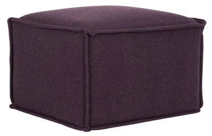 SAFAVIEH Elaine Solid Plush Upholstered Pouf, Plum