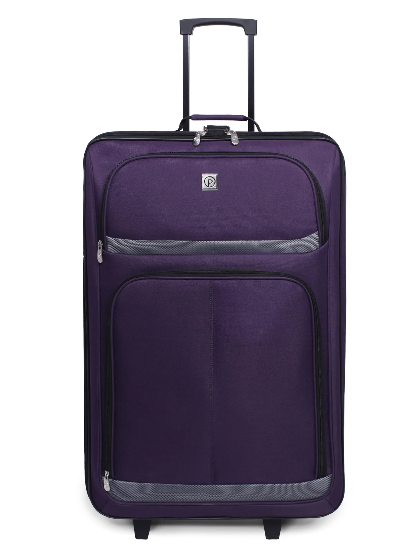 Protege 5 Piece Luggage Set, Includes Check, Carry-on Size, Tote, Toiletry Bag and Cinch Bag, Purple