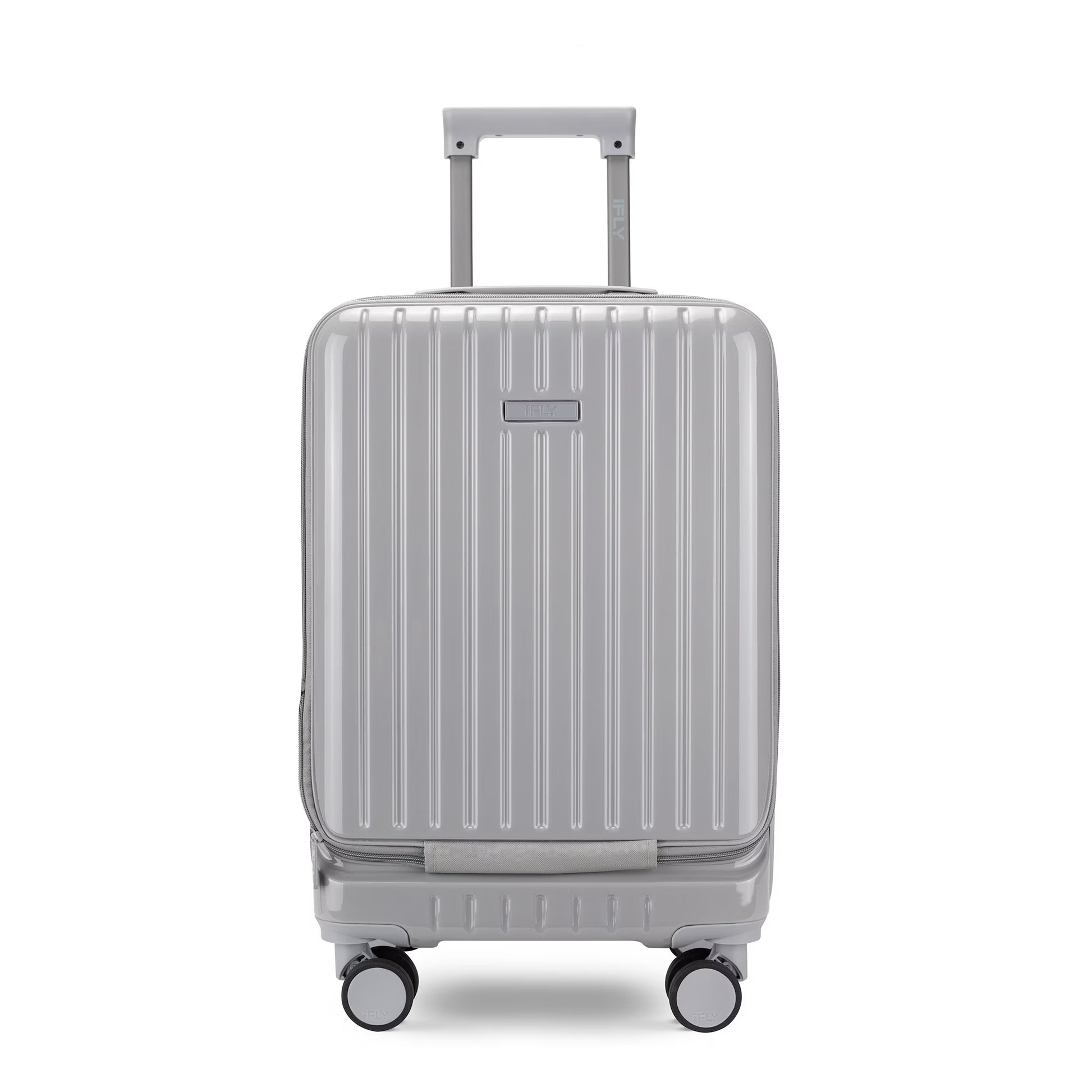 iFLY Odyssey 20" Hardside Carry-on Luggage with Front Opening Pocket, Navy