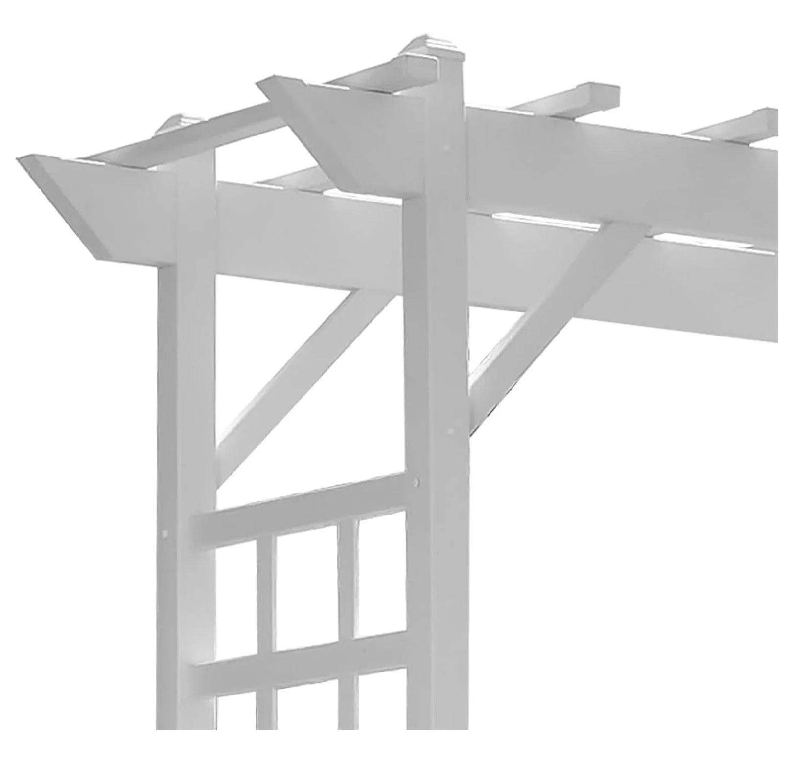 Dura-Trel PVC Garden Arbor, Arch Support for Climbing Plants, Providence, White, 64" x 85"