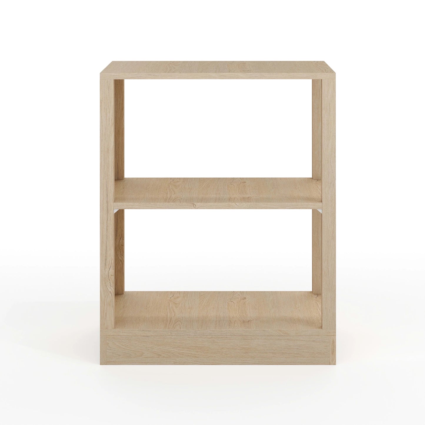 Martha Stewart Home Office Modular 2 Tier Bookshelf in Light Natural