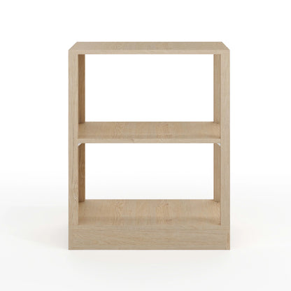 Martha Stewart Home Office Modular 2 Tier Bookshelf in Light Natural