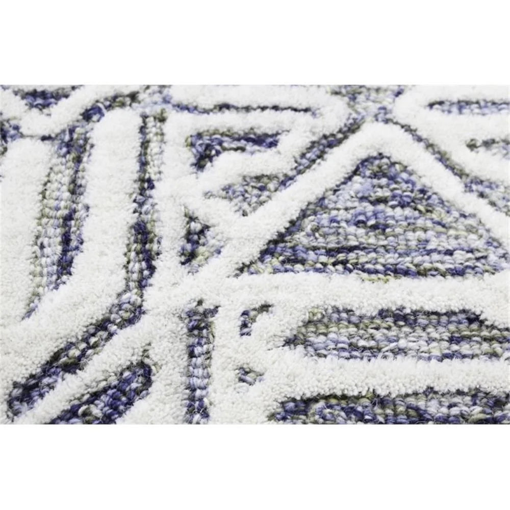 Bashian Verona Noland 3'6" x 5'6" Area Rug in Ivory and Blue