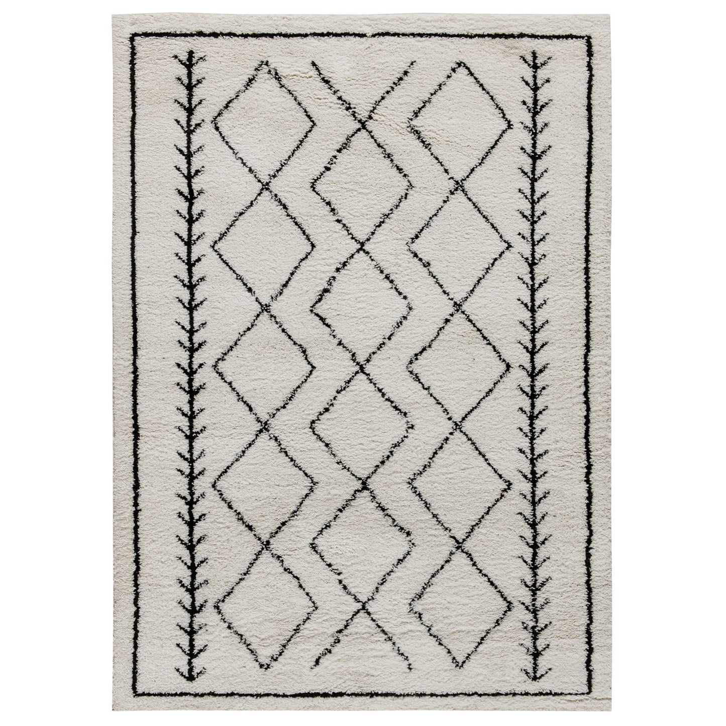 Flash Furniture Rectangular Bohemian Ivory Area Rug, 5' x 7'