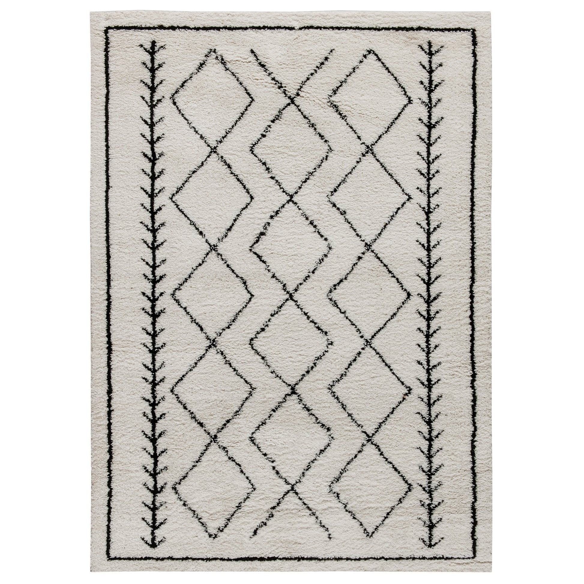 Flash Furniture Rectangular Bohemian Ivory Area Rug, 5' x 7'