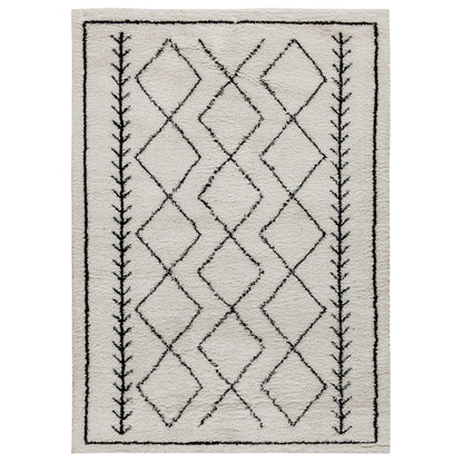 Flash Furniture Rectangular Bohemian Ivory Area Rug, 5' x 7'