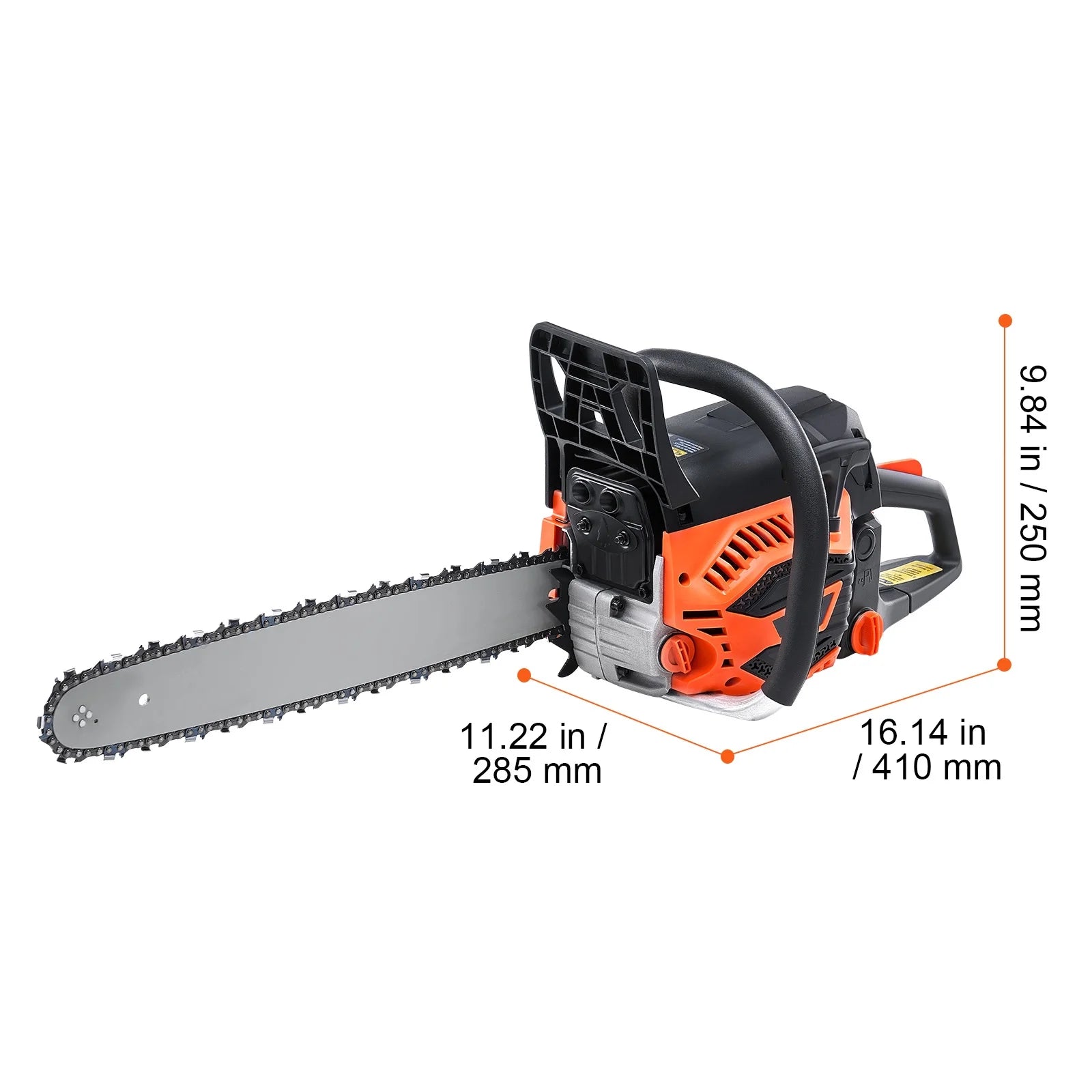 KFFKFF Gas Chainsaw, 52CC, 18-inch Blade, 2.55HP, Fuel-Operated, Portable Handheld Chainsaw for Cutting Trees, Branches, Trimming, and Clearing Land in Gardens, Farms, and Forests
