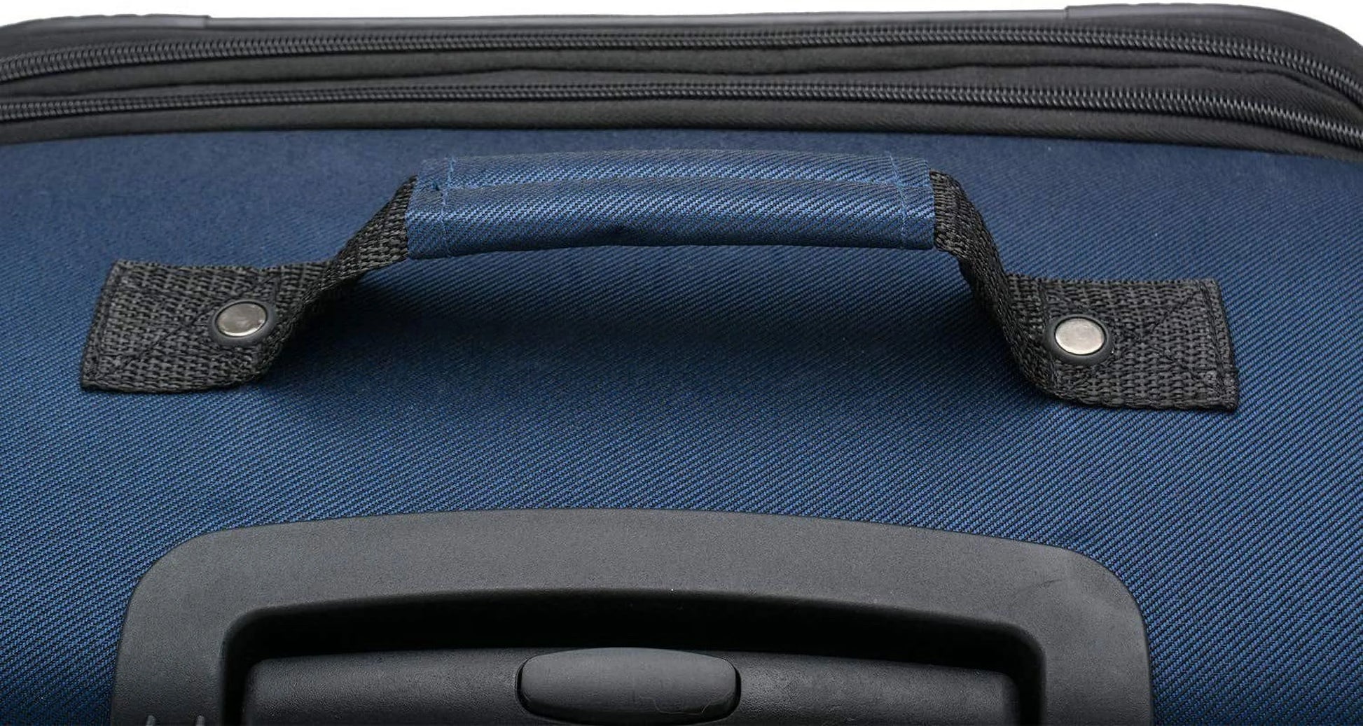 U.S. Traveler Aviron Bay Expandable Softside Luggage Set with Spinner Wheels, Navy, 2-Piece (23/31)