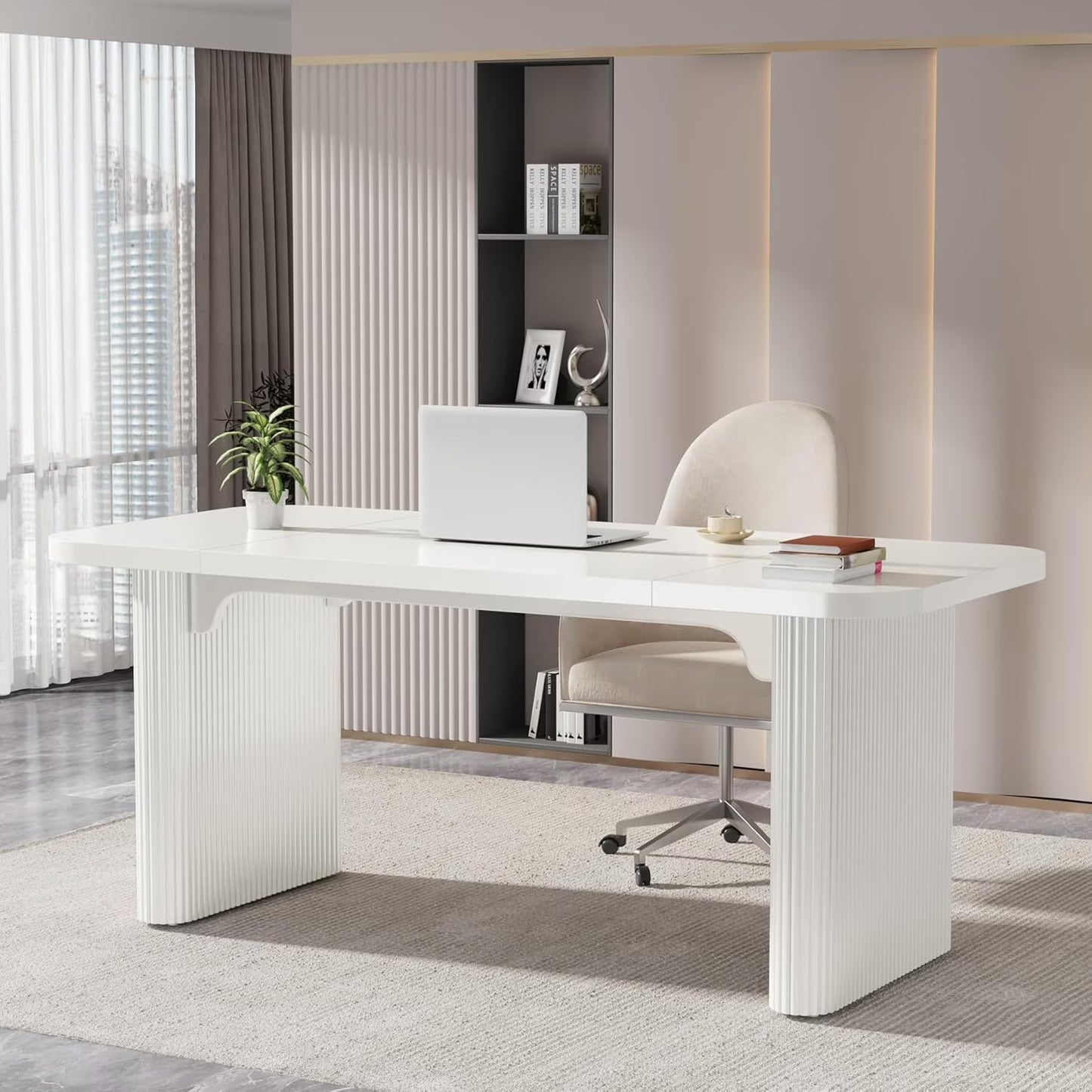 Tribesigns 63'' Computer Desk, Simple Rectangular Writing Table for Home Office Study Room Bedroom