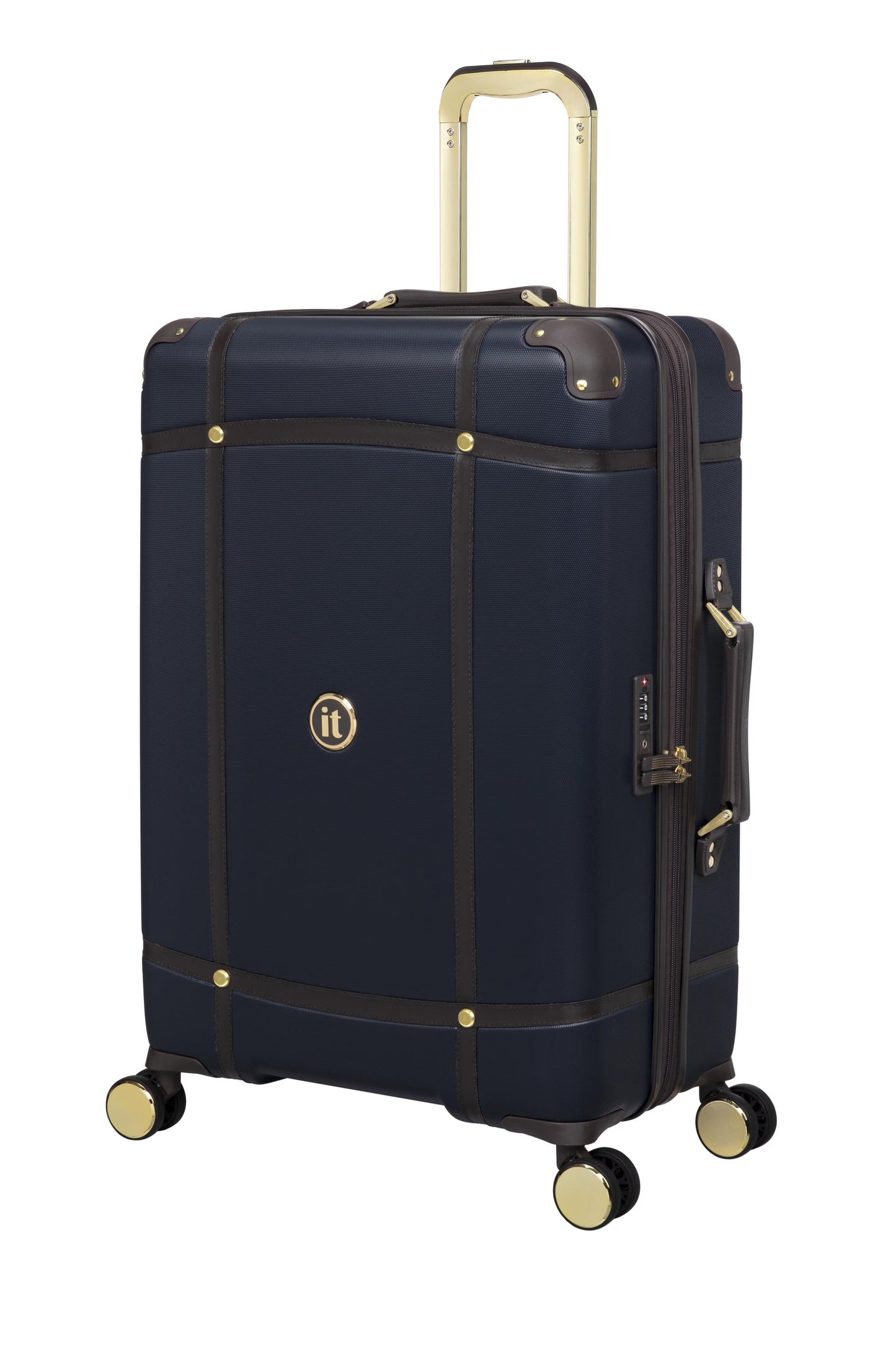 it luggage Superiority 28" Hardside Checked 8 Wheel Expandable Spinner, Black