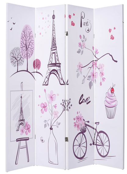 Legacy Decor 4 Panel Room Divider Privacy Screen Double Side Digital Print New York Central Park Bow Bridge