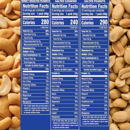Planters, Cashew & Peanut, Variety Pack, 24-count