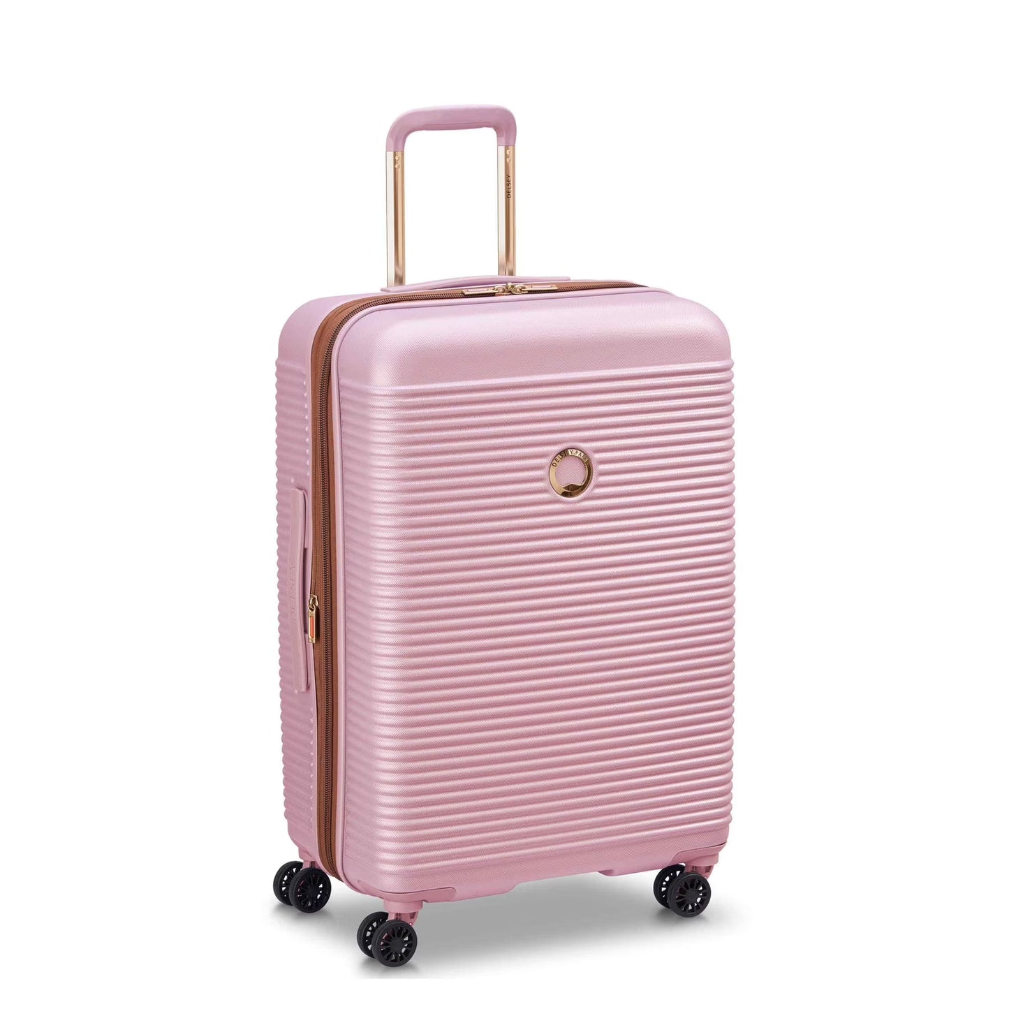 DELSEY PARIS Freestyle 24" Medium Checked Expandable Spinner Luggage, Platinum