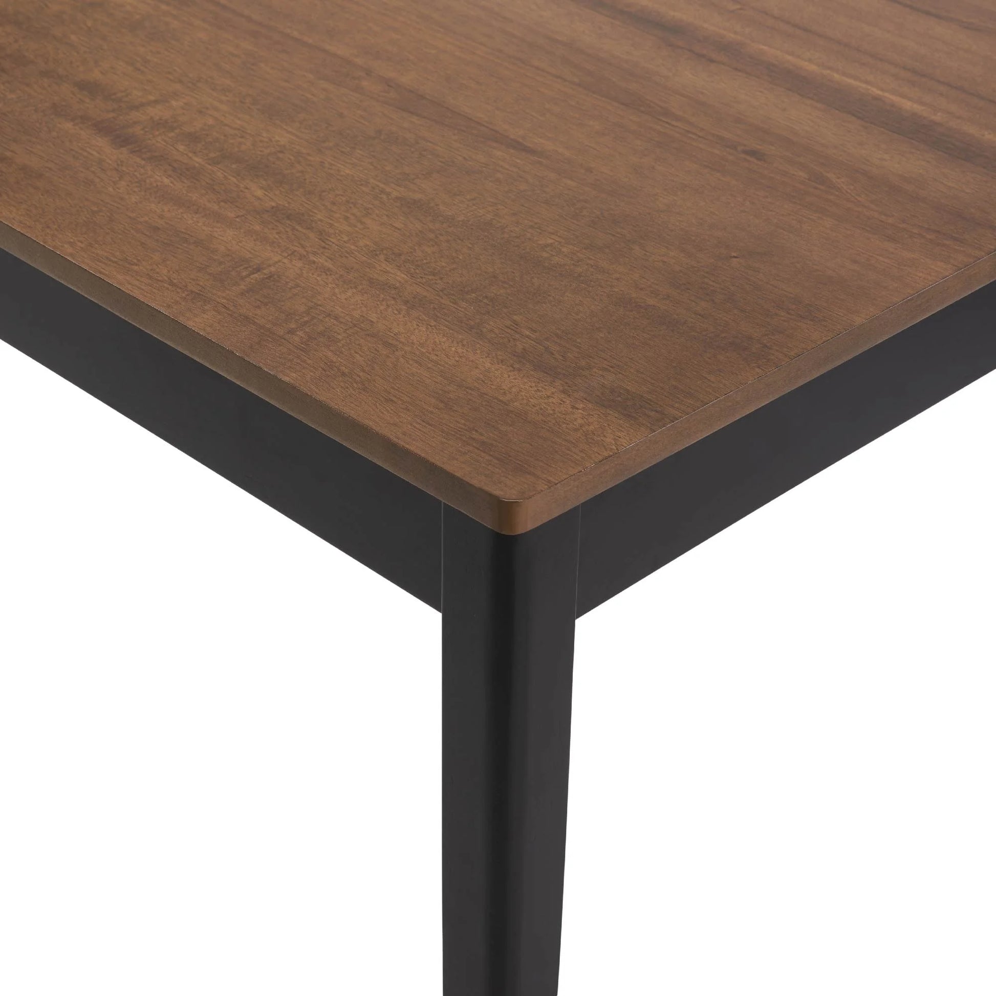 MAYEERTY Eco-Friendly Solid Wood Dining Set Sustainable Dining Table with Black Metal Accents for Home & Restaurant,Light Brown
