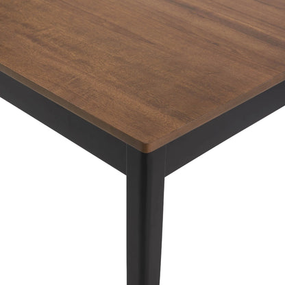 MAYEERTY Eco-Friendly Solid Wood Dining Set Sustainable Dining Table with Black Metal Accents for Home & Restaurant,Light Brown