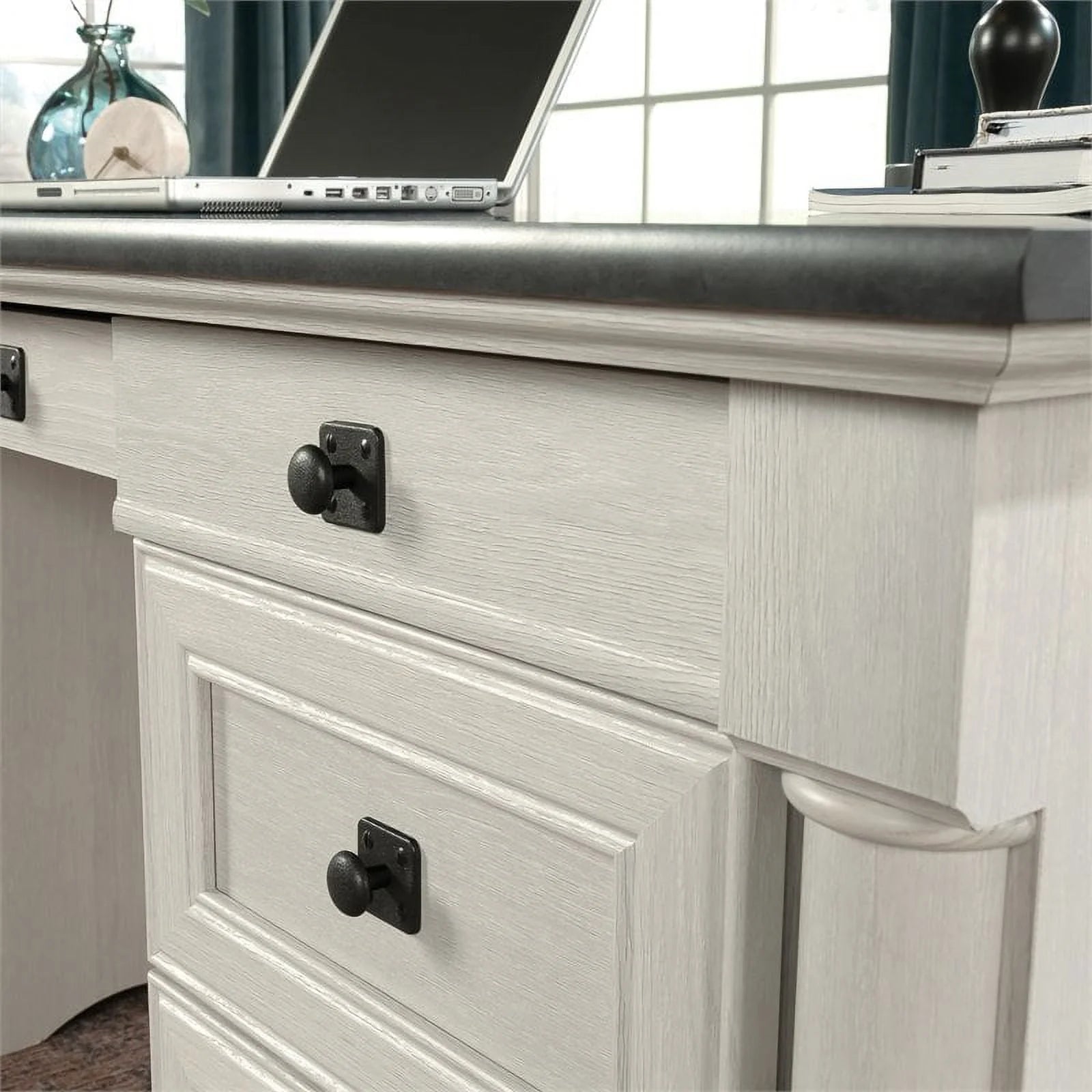 Sauder Palladia Executive Home Office Desk, Glacier Oak Finish