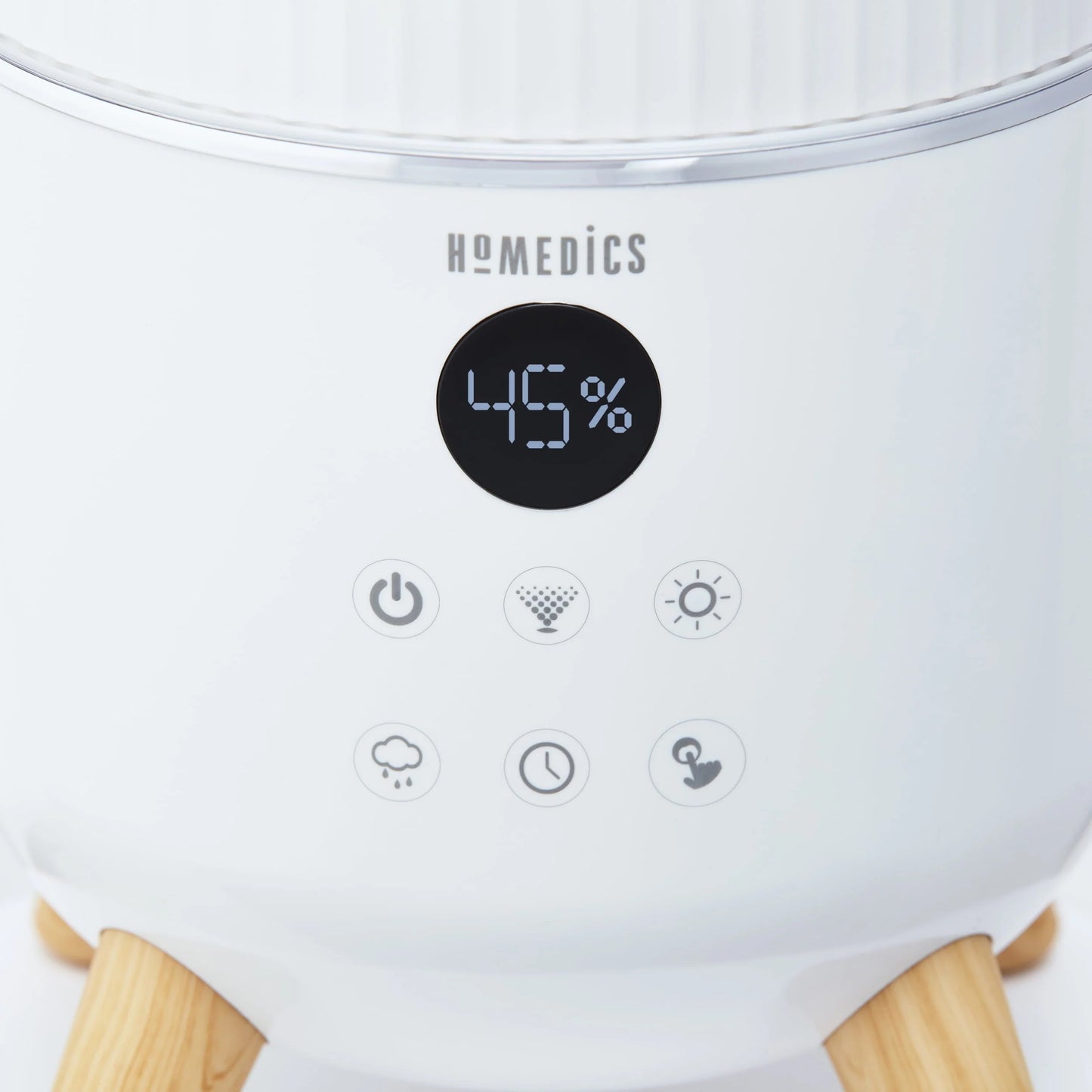 HoMedics Total Comfort Deluxe Ultrasonic Humidifier Top Fill, Large Humidifier for for Bedroom, Plants, Office - Top-Fill 1.47 Gallon White UHE-CMTF91
