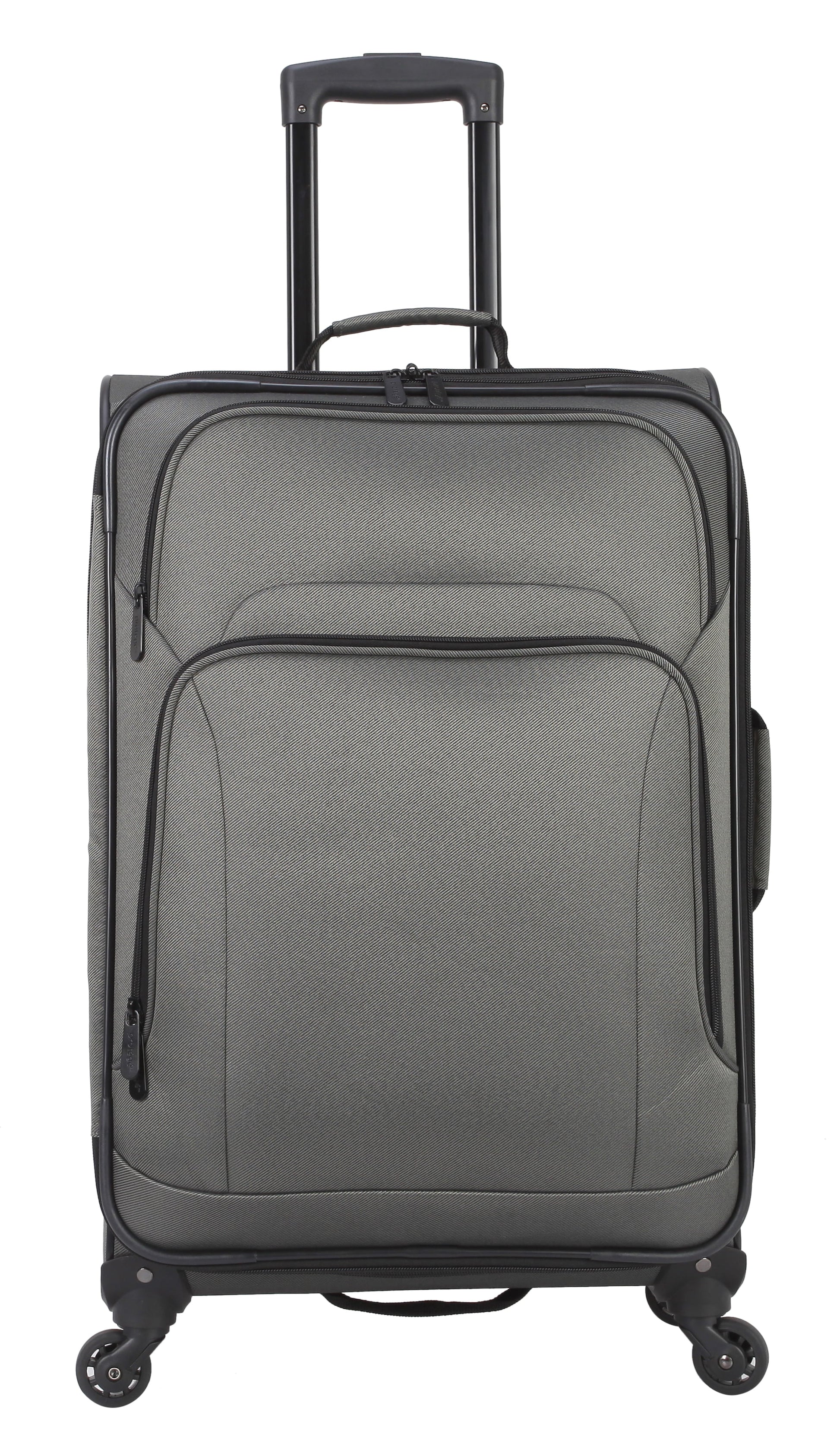 Protege 5 Piece Spinner Luggage Set, Includes 28 in Checked, 24 in Checked Bags, 20 in Carry-on, 15 in Boarding Tote and Matching Utility Bag, All Ages, Grey