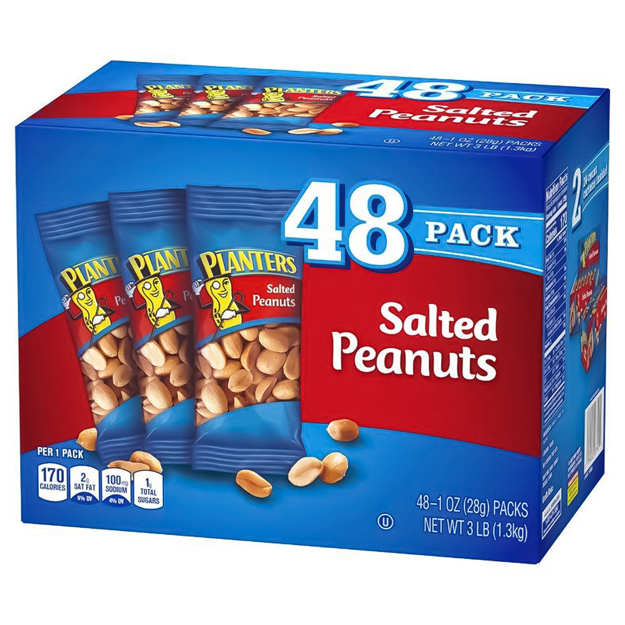 Planters, Salted Peanuts, 1 oz, 48-count