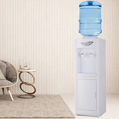 Top Loading Water Cooler Dispenser, Hot & Cold Water Cooler 5 Gallon with Children Safety Lock Storage Cabinet for Home Office Indoor Use