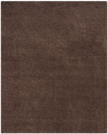 SAFAVIEH Laguna Neven Plush Solid Shag Area Rug, Brown, 8'6" x 12'