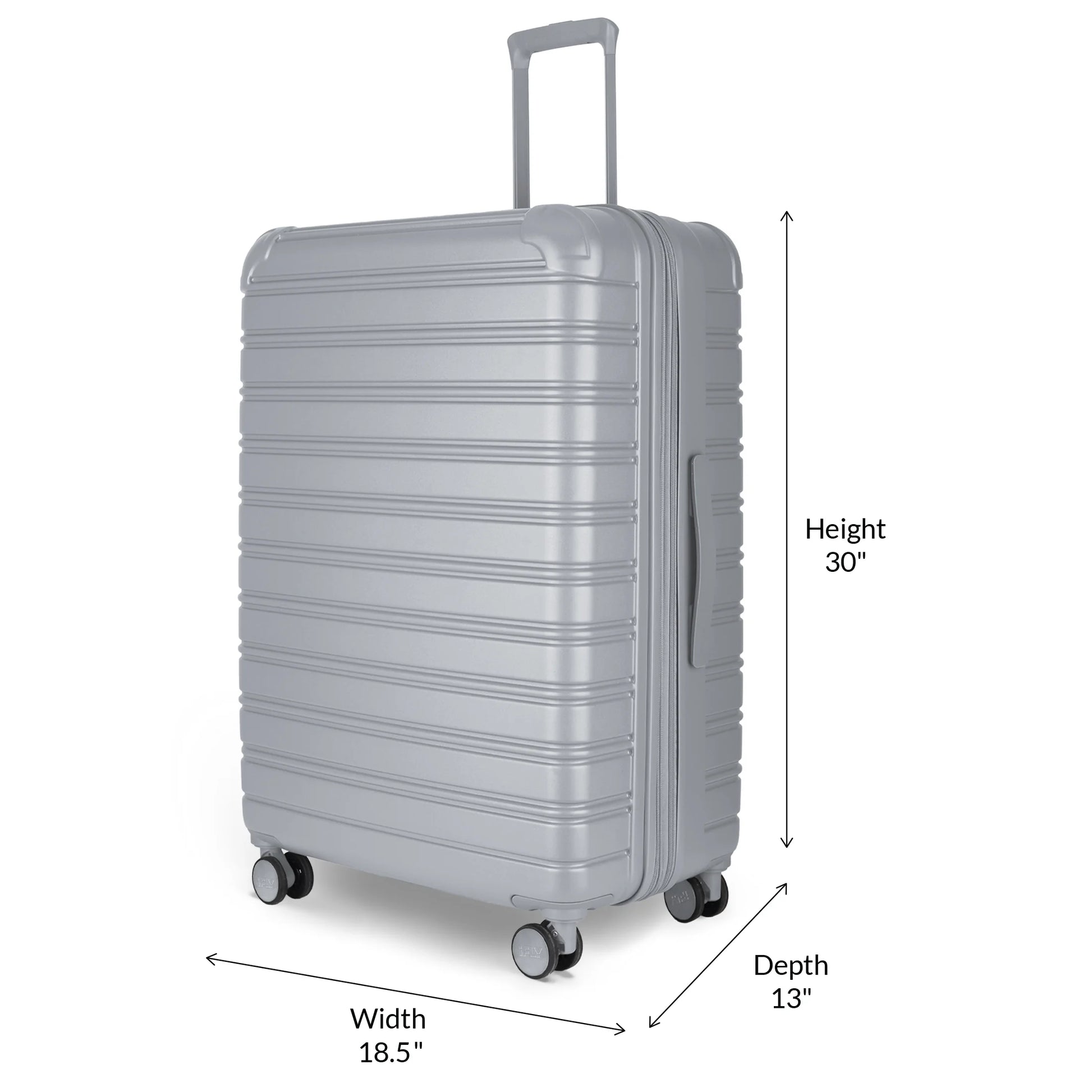 iFLY Hardside Fibertech 3.0 Matte 2 Piece Set, 20" Carry-on and 28" Checked Luggage, Ash