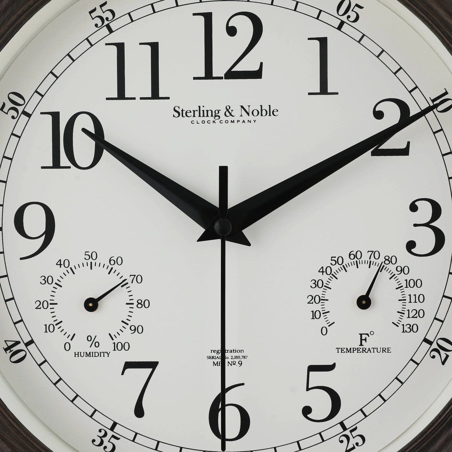 Mainstays 8.75" Indoor/Outdoor Antique Bronze Round Arabic Analog Wall Clock