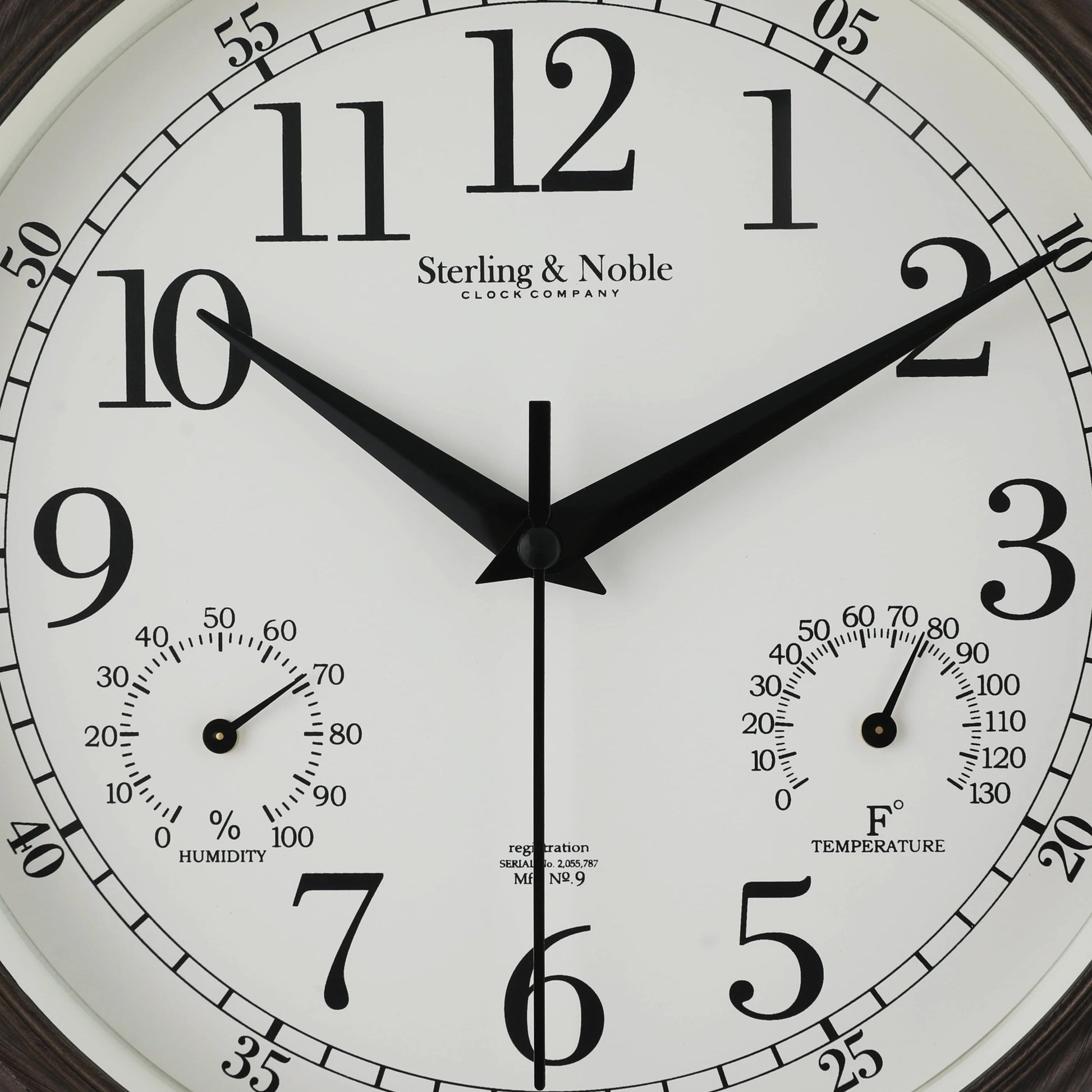 Mainstays 8.75" Indoor/Outdoor Antique Bronze Round Arabic Analog Wall Clock