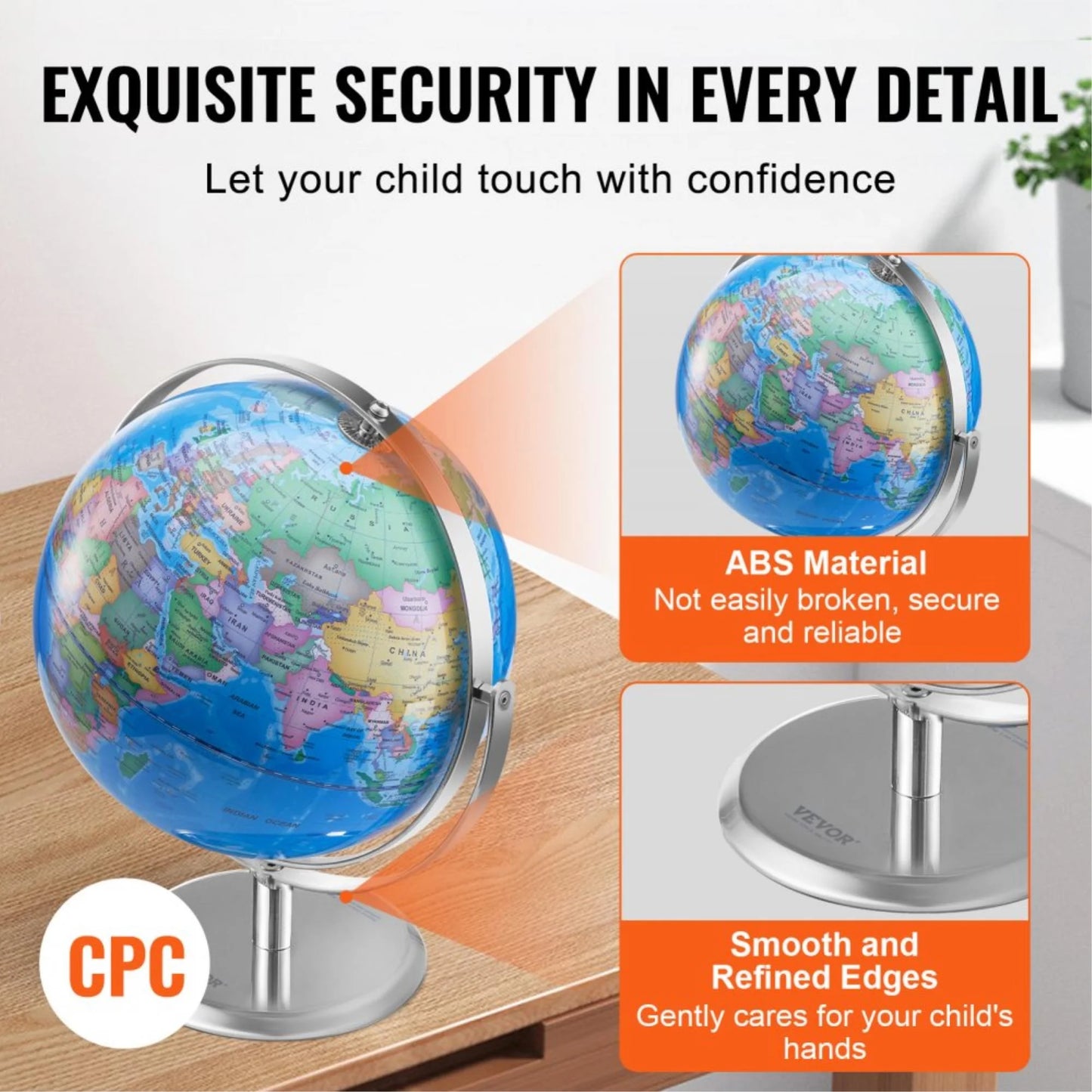 Interactive 9 Talking World Globe for Kids with Smart Talking Pen, Educational Learning Toy with LED Night Light, Perfect Gift for Boys & Girls
