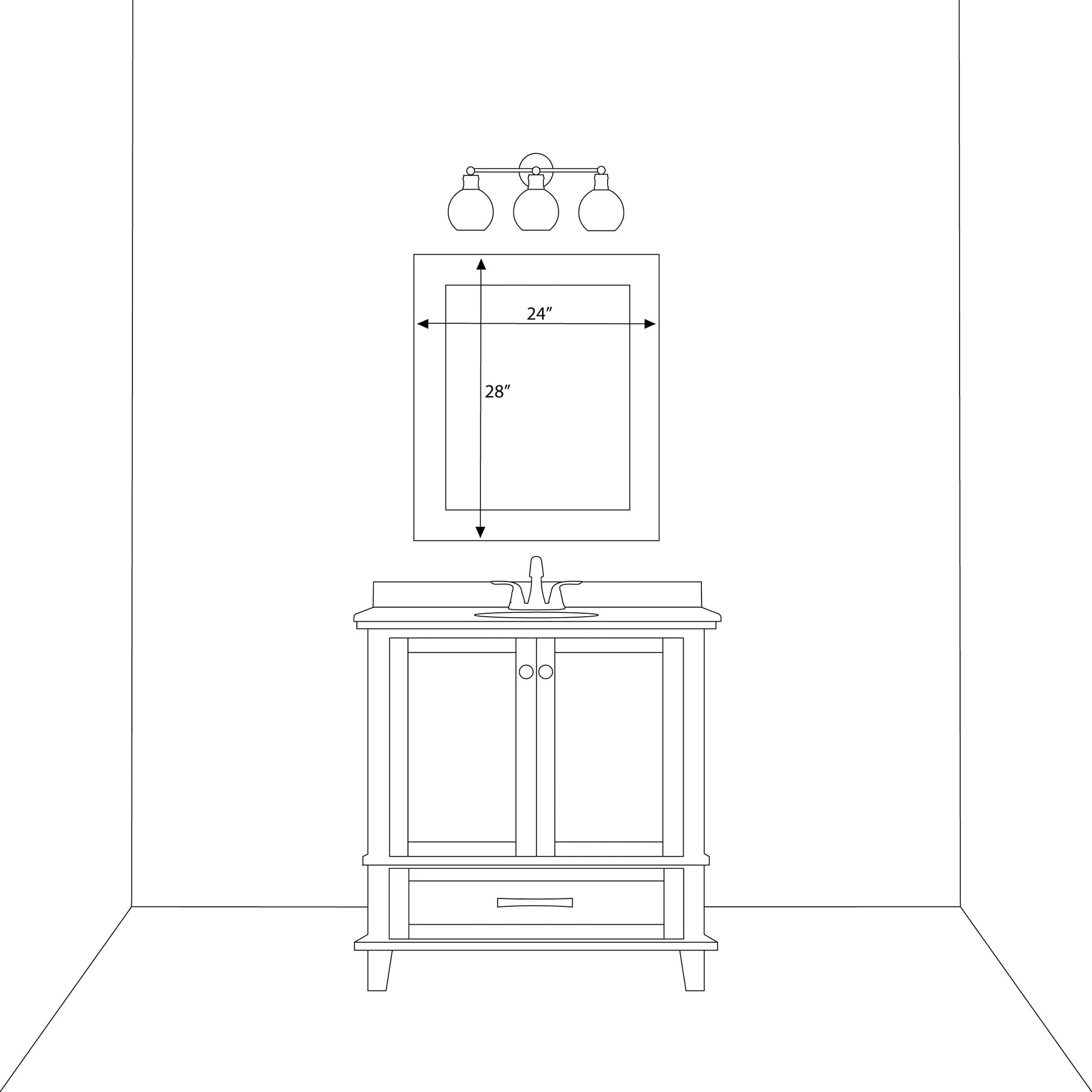 Porter Silver Framed Wall Mirror, Rectangular Vanity Mirror, Multiple Sizes