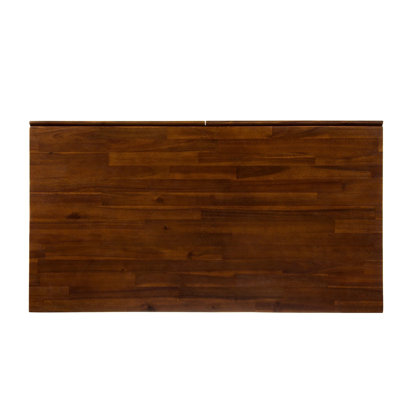 GDF Studio Elrod Industrial Dark Oak Acacia Wood Storage Desk with Rustic Metal Iron Accents