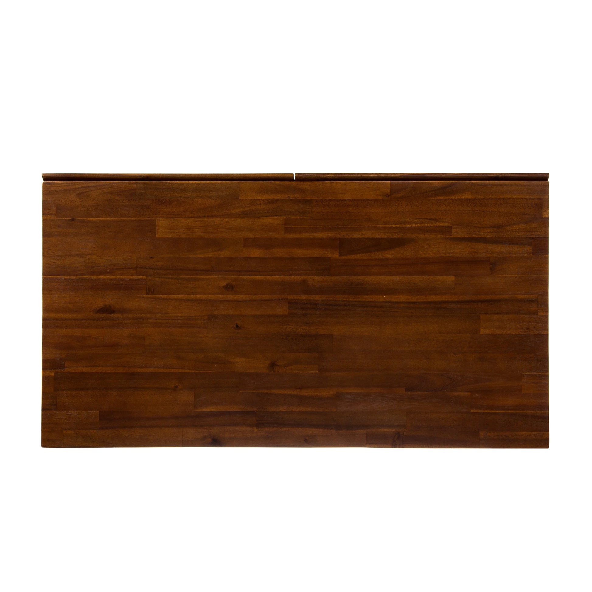 GDF Studio Elrod Industrial Dark Oak Acacia Wood Storage Desk with Rustic Metal Iron Accents