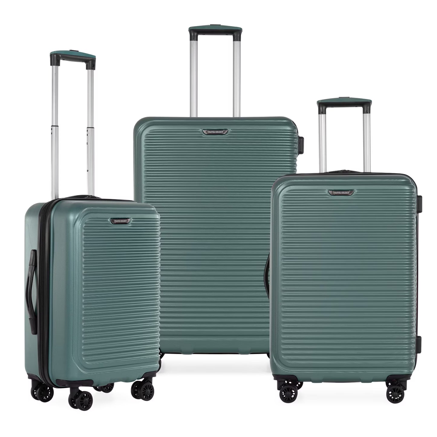 Travel Select Savannah Hardside Spinner Luggage Set, Silver, 3-Piece (20/24/28)