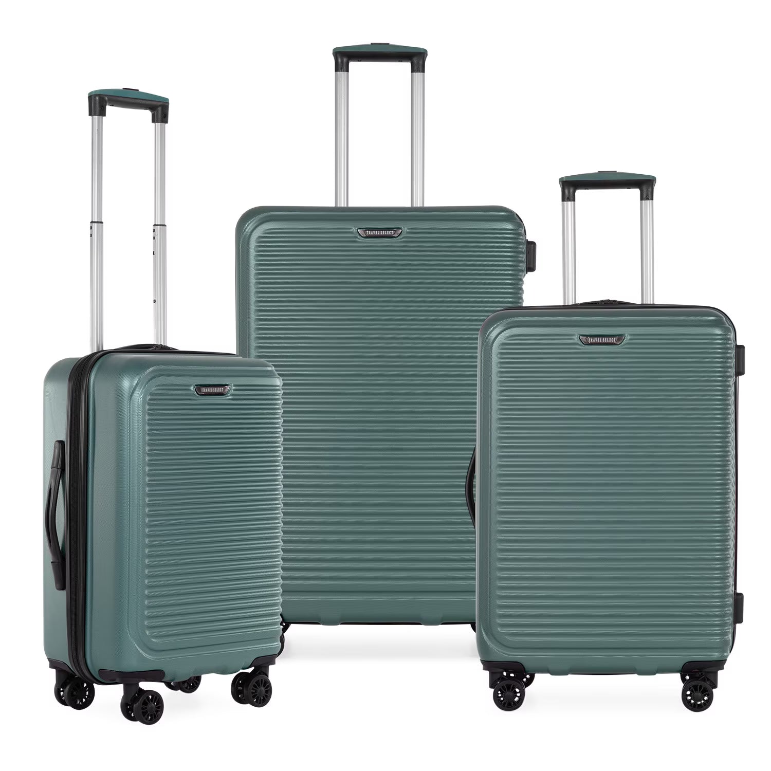 Travel Select Savannah Hardside Spinner Luggage Set, Silver, 3-Piece (20/24/28)
