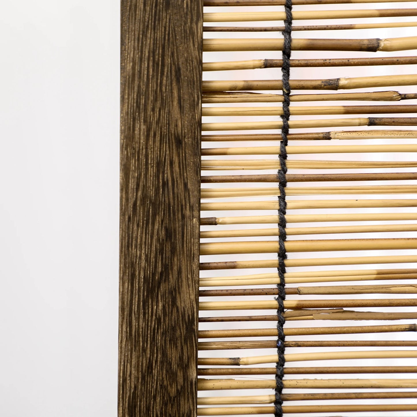 HOMCOM Woven 4 Panel Room Divider, 5.5' Tall Folding Privacy Screen, Brown