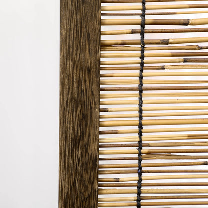 HOMCOM Woven 4 Panel Room Divider, 5.5' Tall Folding Privacy Screen, Brown