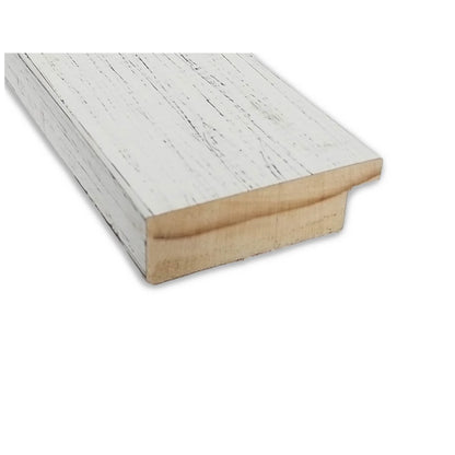 Amanti Art Shiplap White Beveled Wood Wall Mirror 24.25 x 20.25 in.