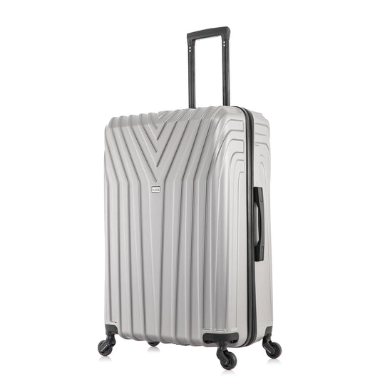 InUSA Vasty 28" Hardside Lightweight Luggage with Spinner Wheels, Handle, and Trolley, Gray