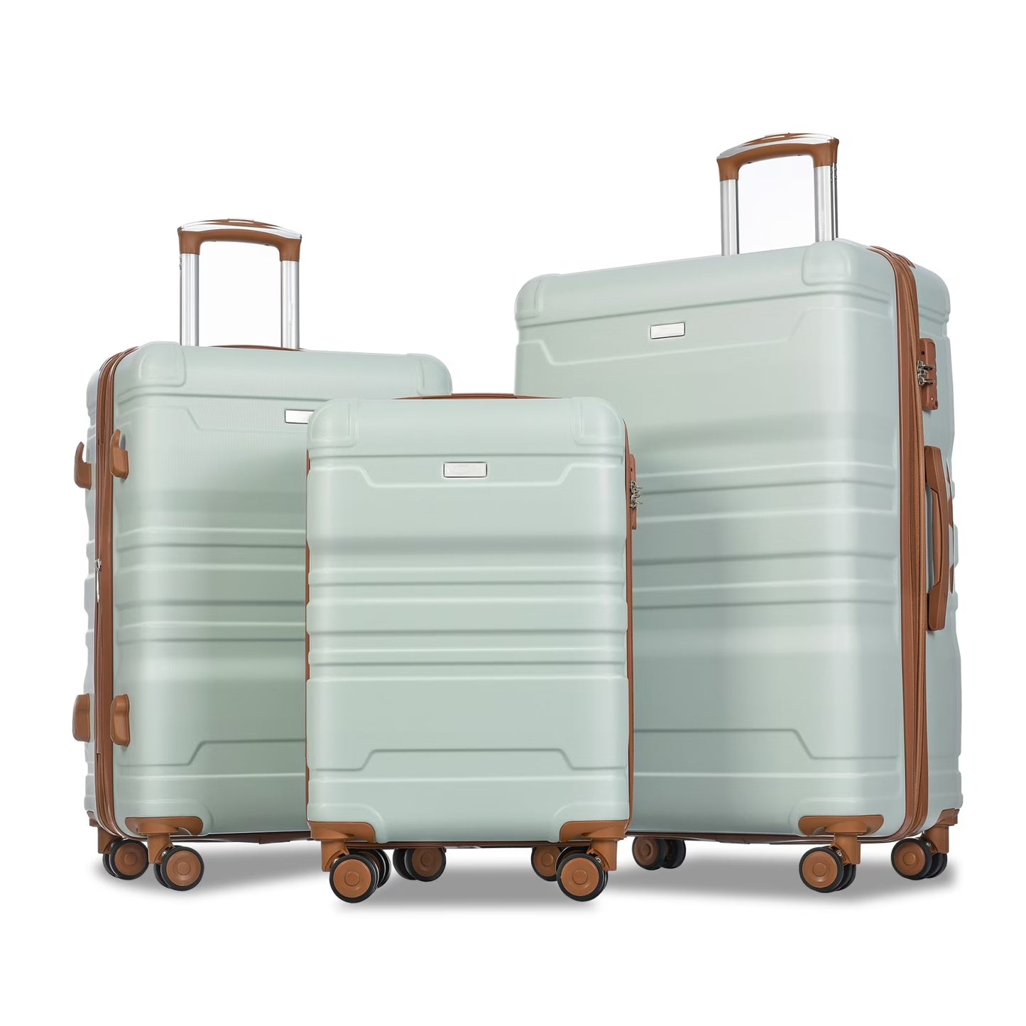 Luggage Suitcase 3 Piece Sets, New Model Expandable ABS Hardshell Luggage, Lightweight Carry-on Suitcase Sets with Spinner Wheels & TSA Lock, 20''/24''/28'', Blue Gray