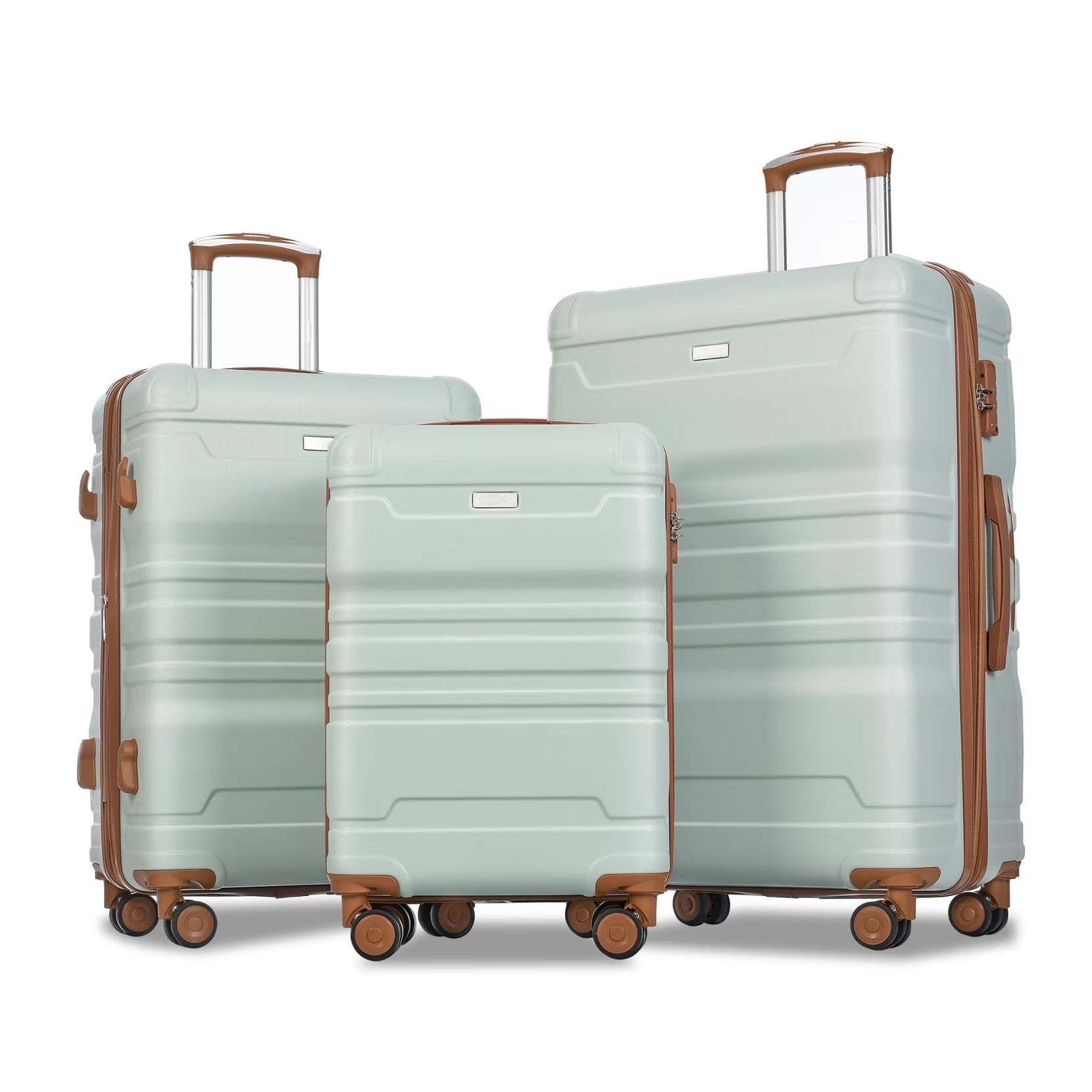 Luggage Suitcase 3 Piece Sets, New Model Expandable ABS Hardshell Luggage, Lightweight Carry-on Suitcase Sets with Spinner Wheels & TSA Lock, 20''/24''/28'', Blue Gray
