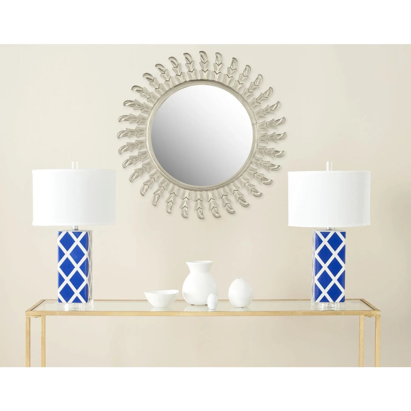 SAFAVIEH Inca Sun Transitional Round Wall Mirror, Gold