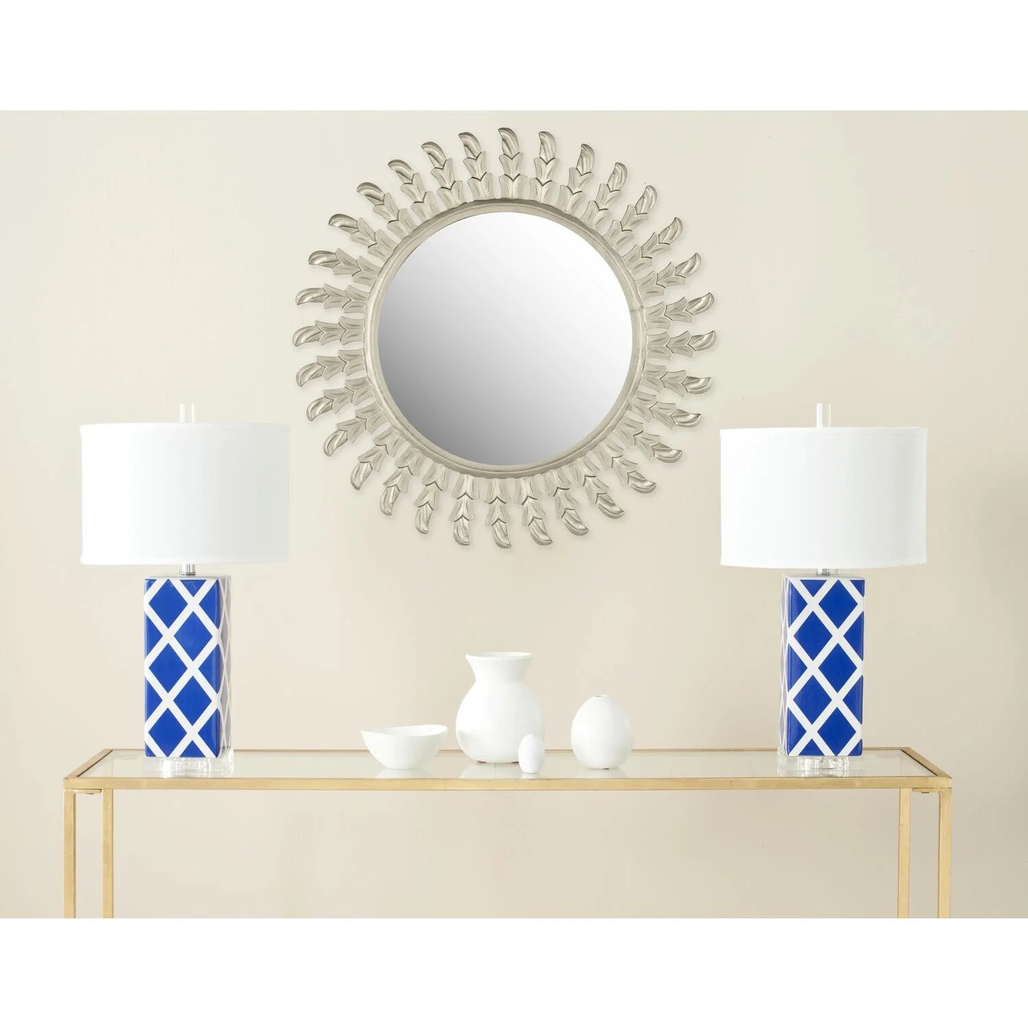 SAFAVIEH Inca Sun Transitional Round Wall Mirror, Gold
