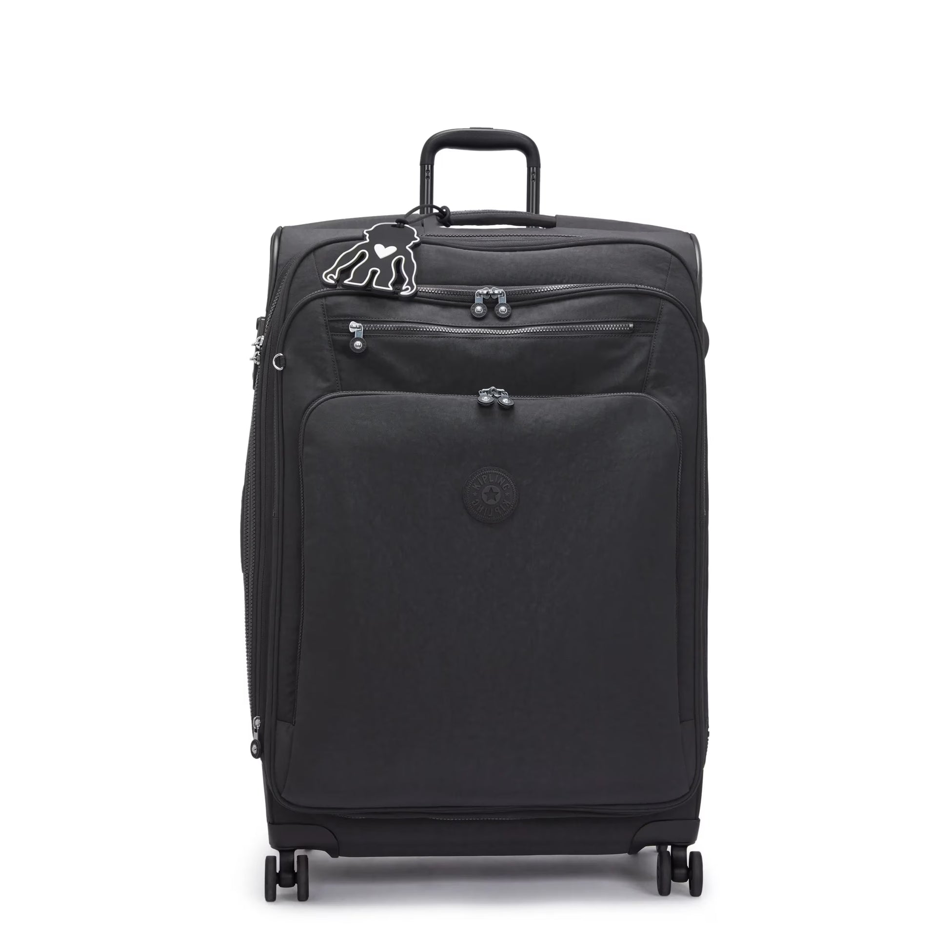 Kipling New Youri Spin Large 4 Wheeled Rolling Luggage Black Noir