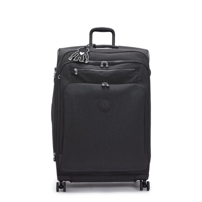 Kipling New Youri Spin Large 4 Wheeled Rolling Luggage Black Noir