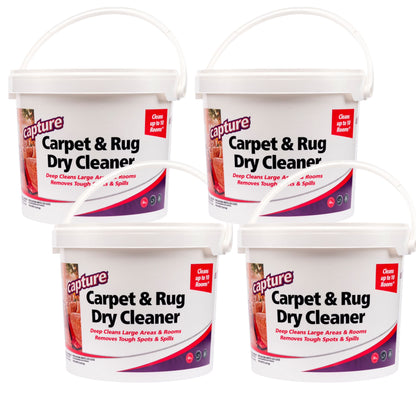 Capture Carpet Deodorizer Powder 8lb Pail 4 Pack, Carpet Freshener Powder & Carpet Cleaner Powder for Vacuuming, Strong Odor Eliminator & Pet Odor Remover, Carpet Powder for Rugs & Upholstery