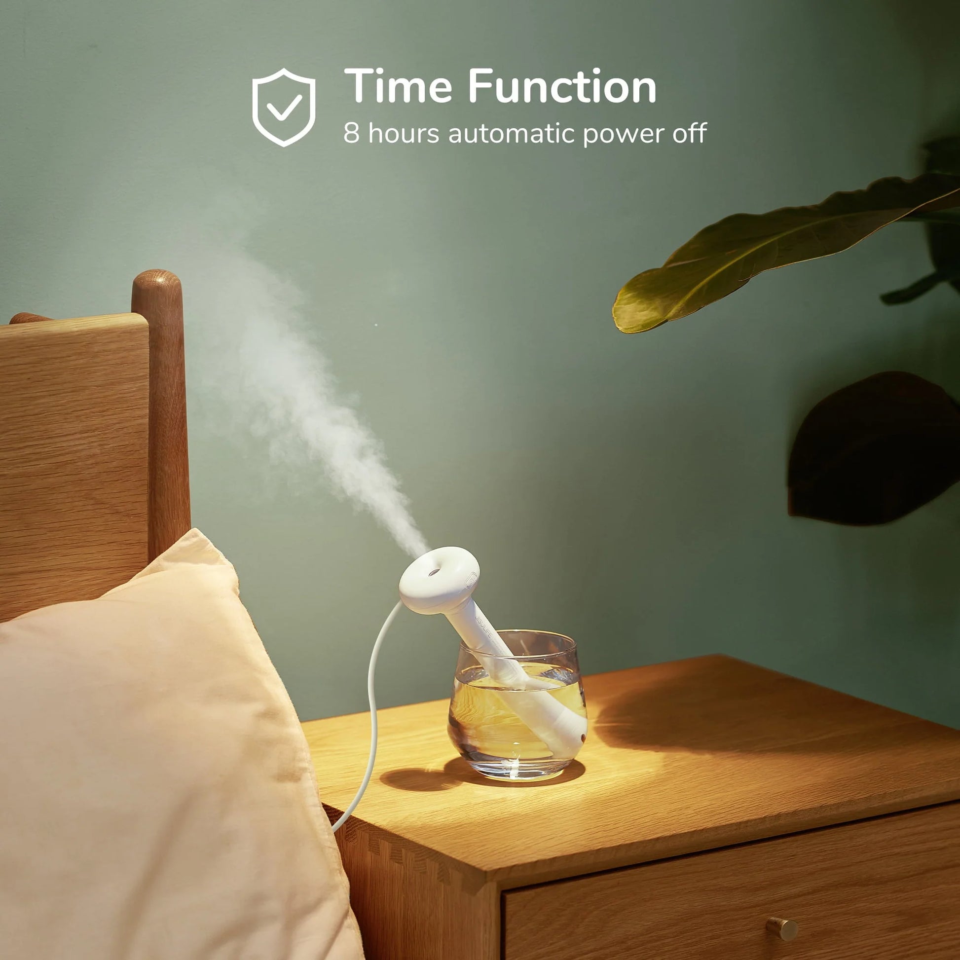 JISULIFE Mini Portable Humidifier, Small USB Personal Humidifiers with Ultra Quiet, Container Diversity, Auto Shut off, Tiny Travel Easy Use Humidifier for Plants, Car, Office, Hotel - White
