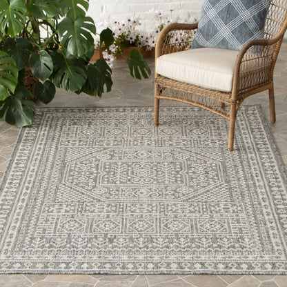 Mainstays 8' 5" x 13' Grey Medallion Outdoor Area Rug