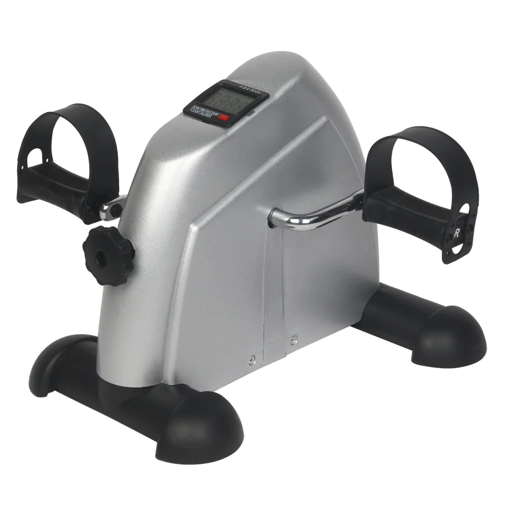 Ktaxon Portable Mini Bike Desk Exercise, Home Office Mini Peddle Bike with LCD Screen, 220 lb Maximum Weight (Silver)