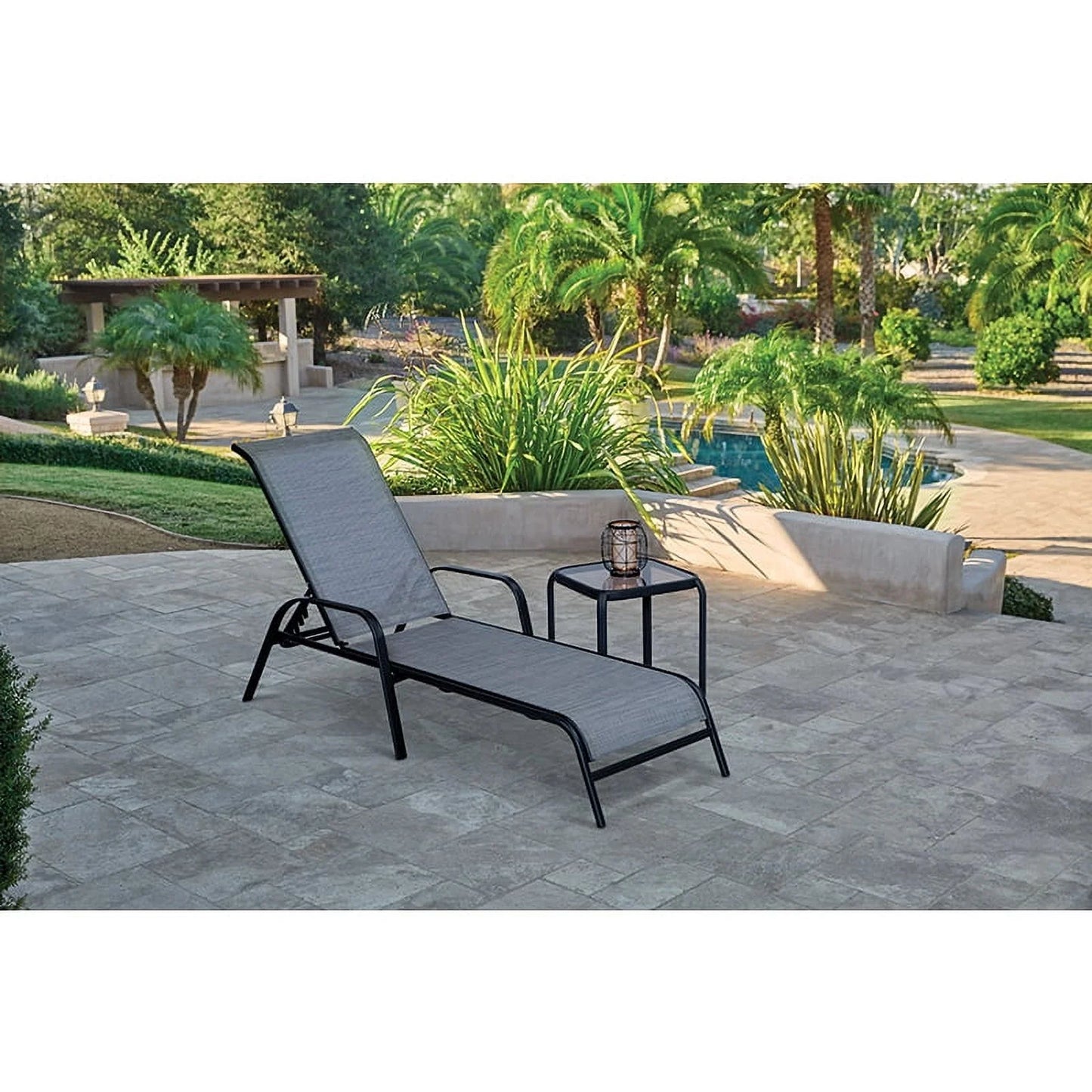 Living Accents 8048142 16 in. Roscoe Square Black Glass Side Table, Pack of 6