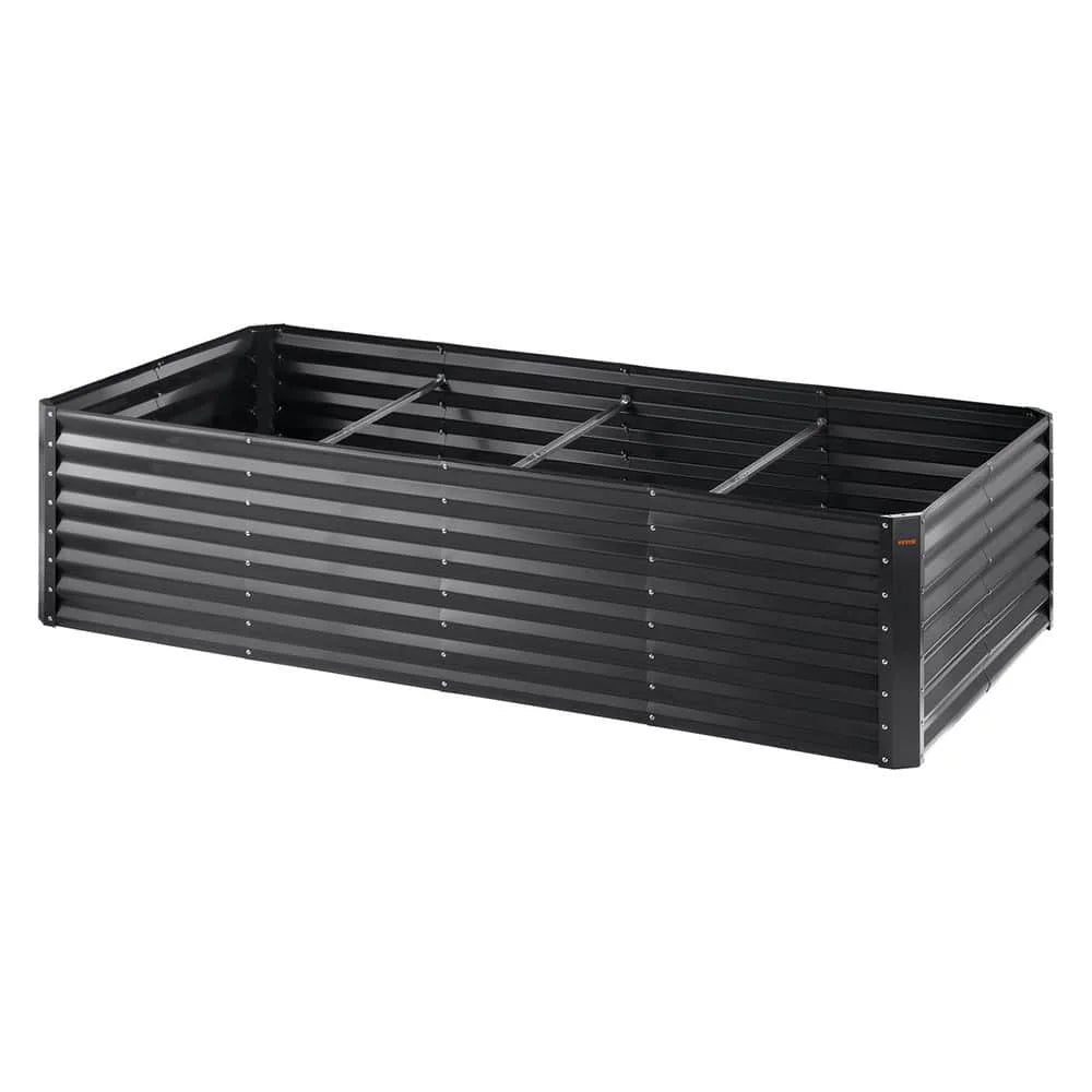 Topcobe Galvanized Raised Garden Bed Planter Box, Planters for Outdoor Plants, Flower Vegetable, 94.5x47.2x23.6"